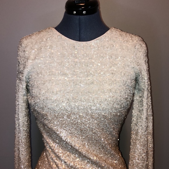 Badgley Mischka Alexis Ombré Sequin Dress - Picture 3 of 5